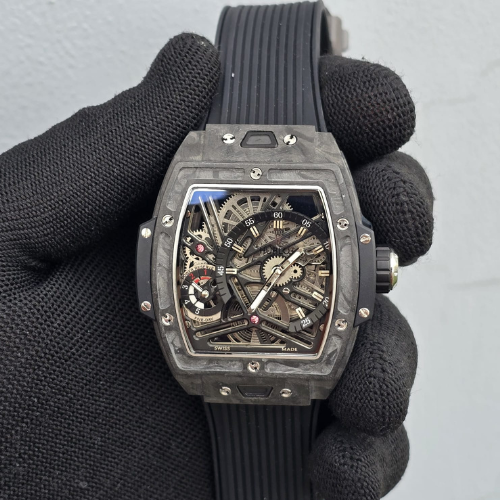 Royal Spirit of Big Bang Tourbillon Carbon Black 42mm Swiss Automatic Mens Watch(Refurbished)