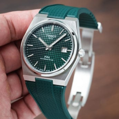 Luxury Watch PRX FKM Green Rubber Quartz Watch