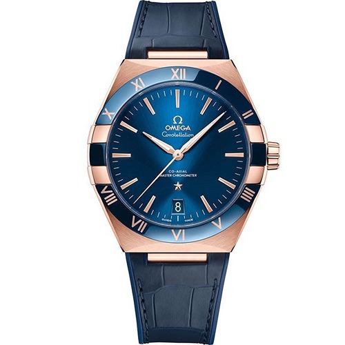 Luxury Watch constellation co axial master chronometer 41 mm Rose Gold Blue(Refurbished)