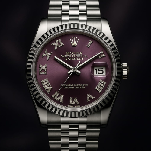 Luxury Datejust 40 mm Aubergine Roman Diamond(Refurbished)
