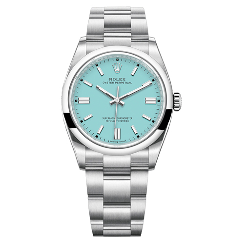 Luxury Watch oyster perpetual turquoise blue dial 279(Refurbished)