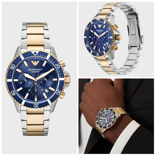 Luxury Chronograph Two Tone Mens Watch(Refurbished)