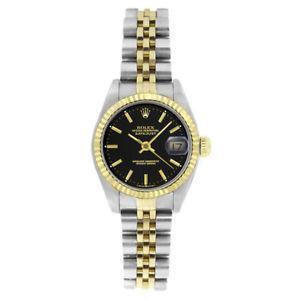 Luxury Watch Date Just Black Dial 2222 Women(Refurbished)