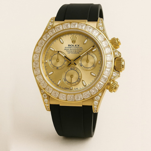 Luxury Cosmograph Daytona 40mm Diamond Gold Dial(Refurbished)