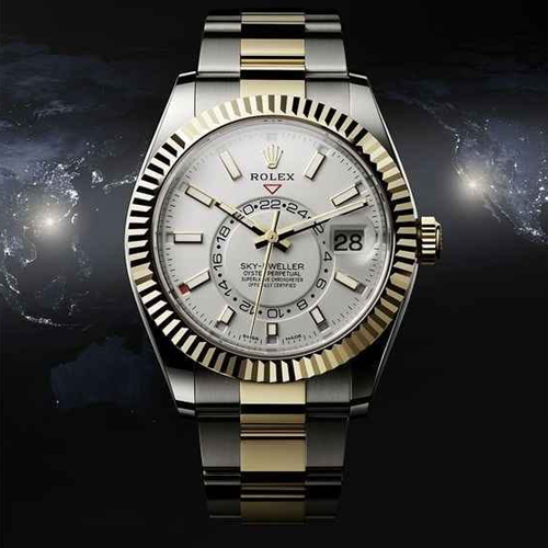 Luxury Watch sky dweller two tone white dial 533(Refurbished)