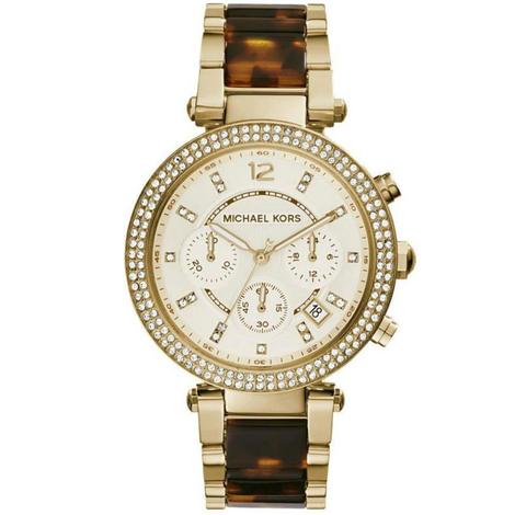 Designer Watch Yellow Gold-Plated Chronograph Watch Mk568(Refurbished)
