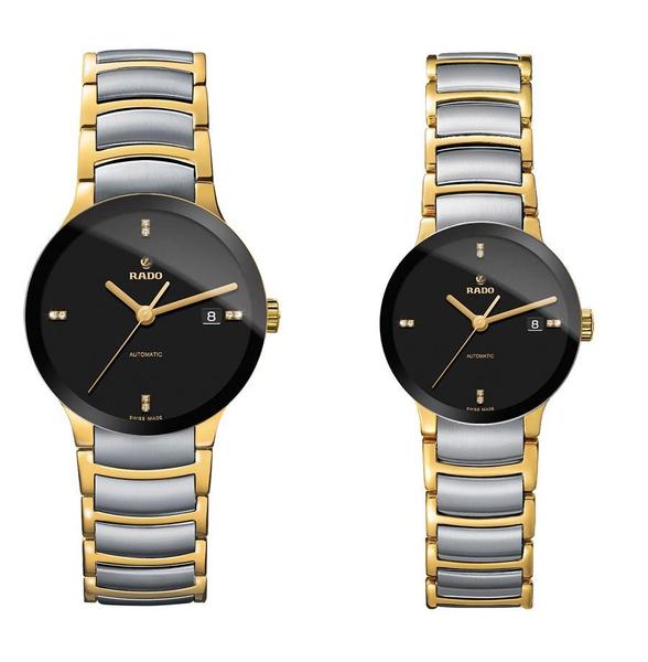 Royal Watch Centrix Gold Silver Black Dial 5477 Couple(Refurbished)